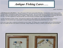 Tablet Screenshot of antiquefishinglures.com